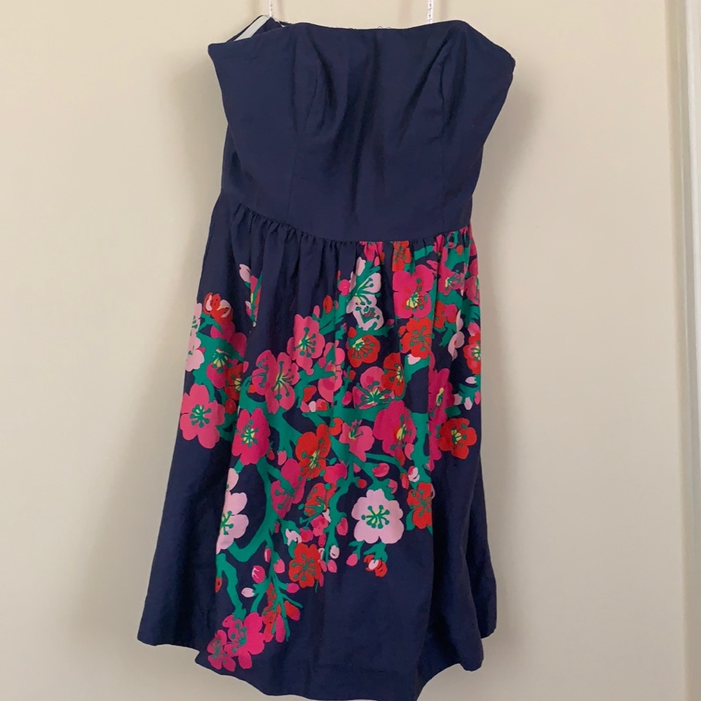 Lily Pulitzer floral strapless dress